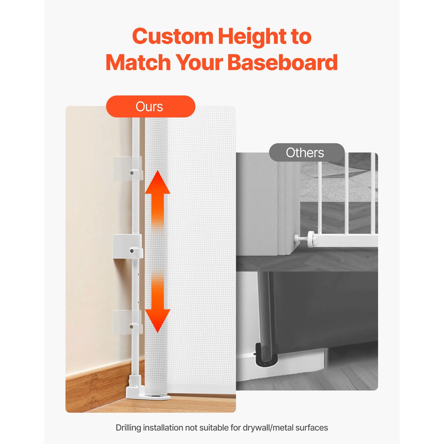 SucceBuy Retractable Baby Gate Featuring Secure Walk Through Barrier