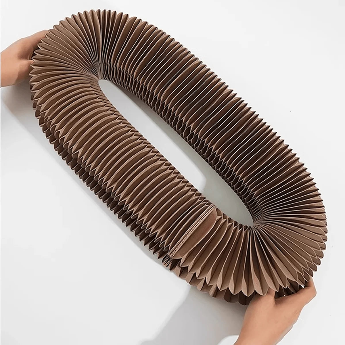 Foldable Corrugated Cat Scratcher And Ball Track Toy