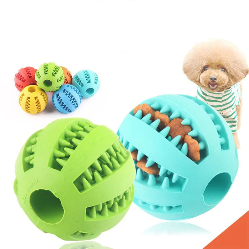 Watermelon Natural Rubber Leaky Food Ball Dog Toy Teeth Cleaning