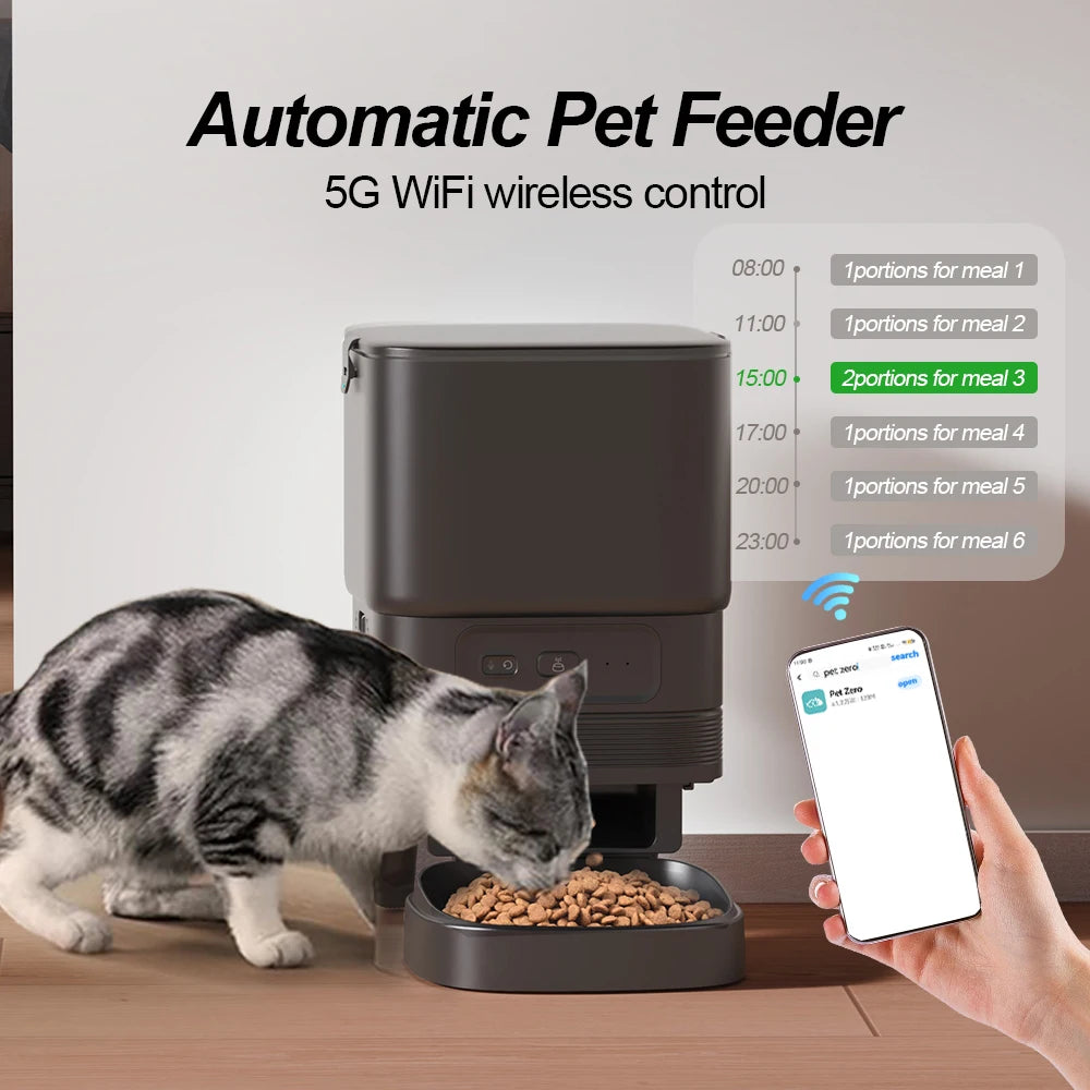 Nityers Smart Automatic Cat Feeder With Tuya App Timed Feeding