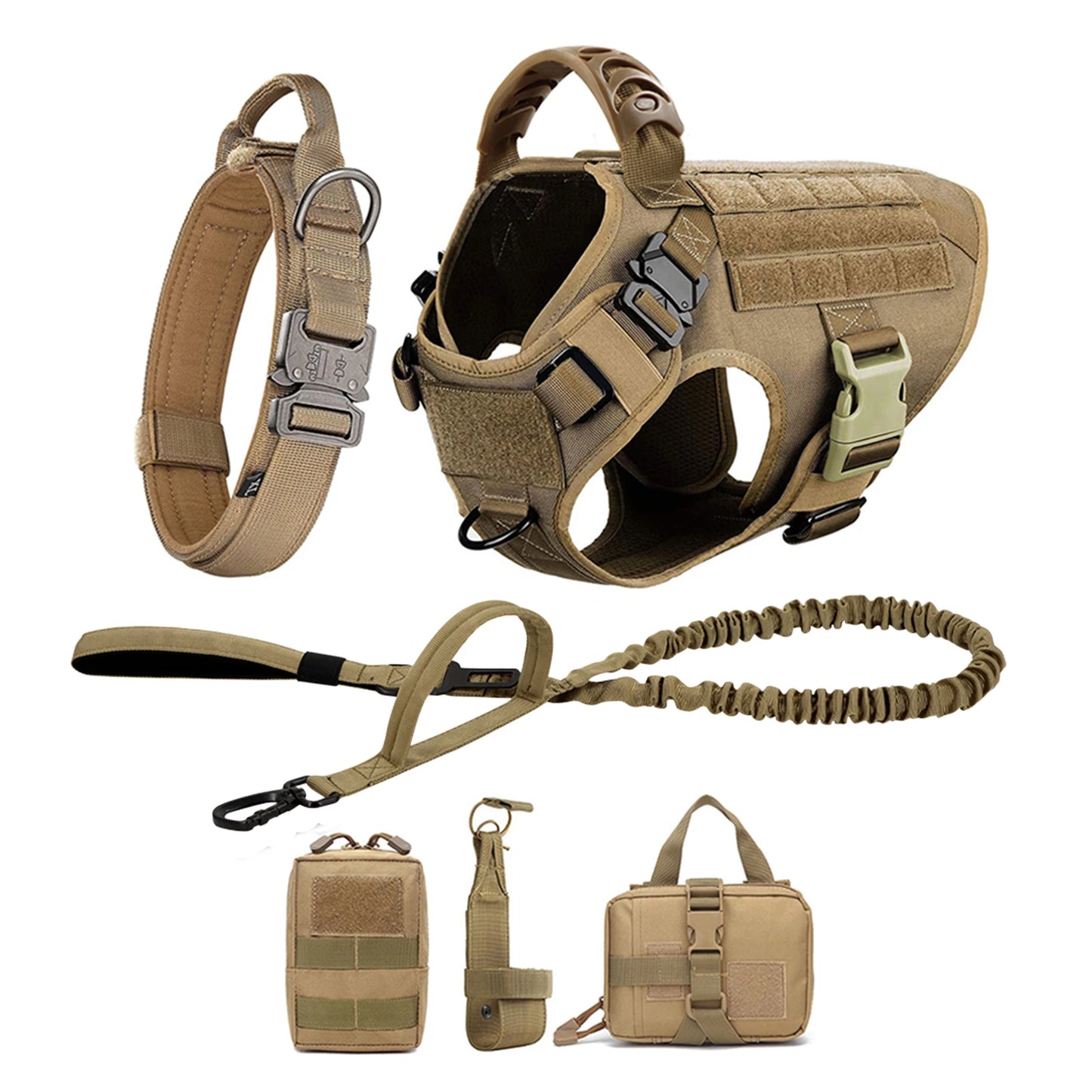 Dog Harness And Leash Set With Training Vest For Walks