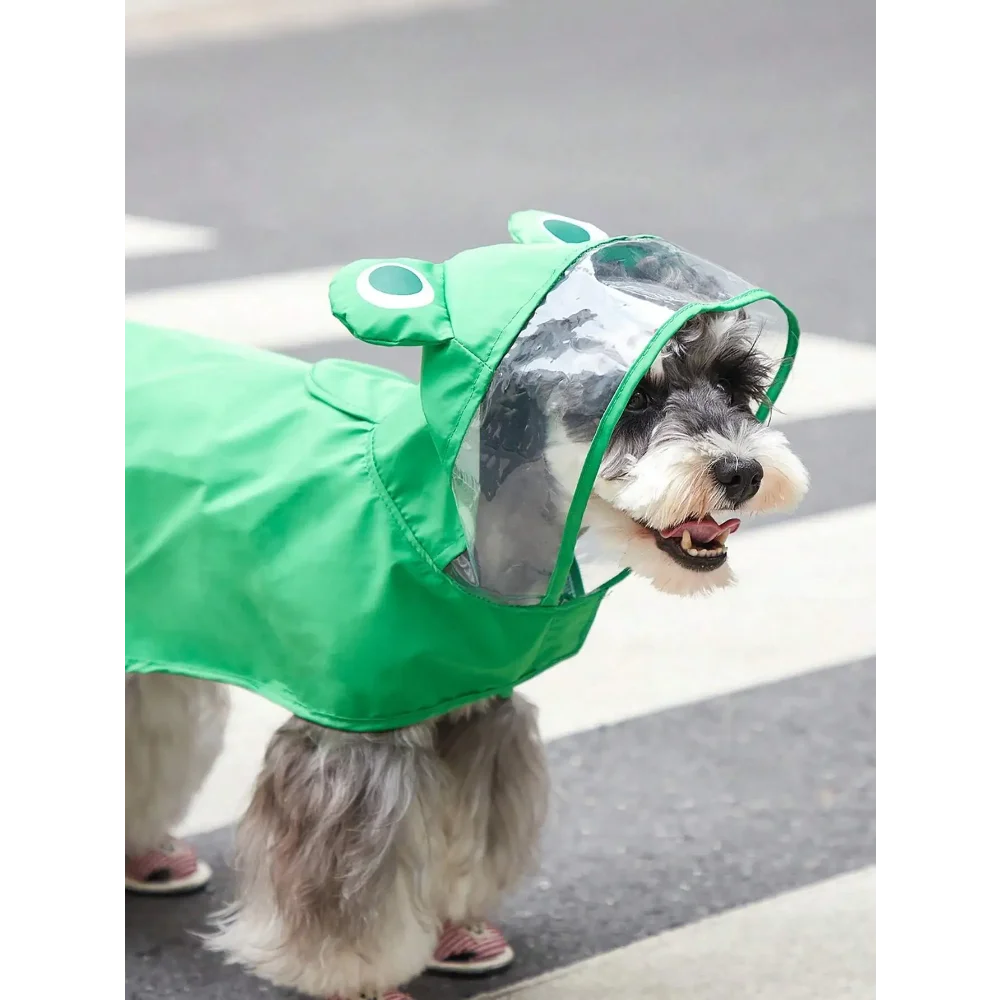 PETSIN Hooded Cartoon Bear Pet Raincoat For Dog And Cat
