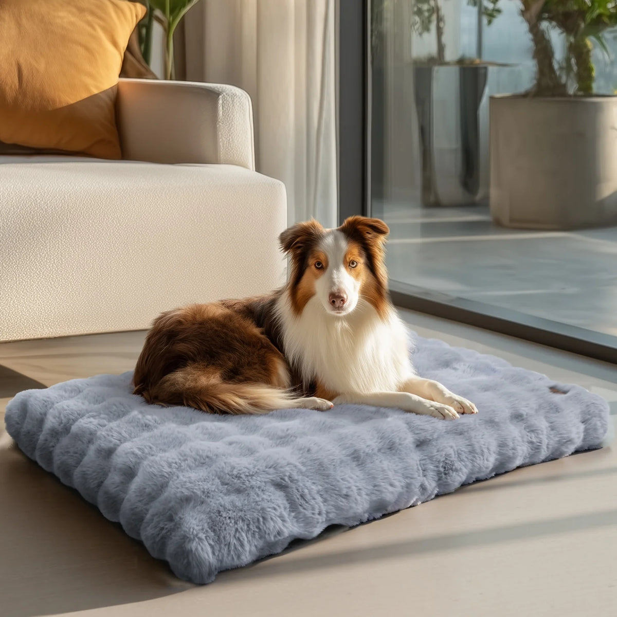 Bingopaw Ultra Plush Dog Bed With Removable Thick Foam Cushion