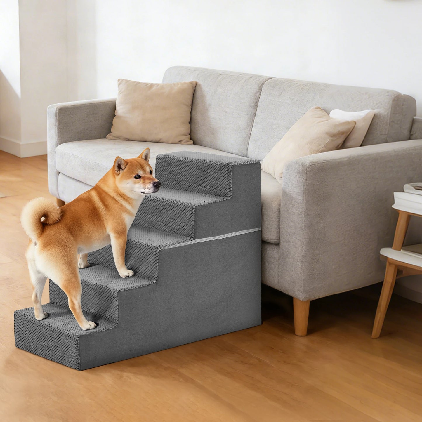 Foam Dog Stairs Ramp 3-5 Step Right Angled Non Slip