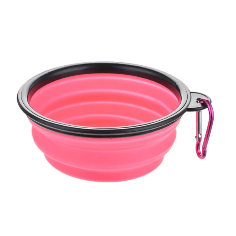 Portable Pet Food Bowl Durable TPR Collapsible Travel Bowl