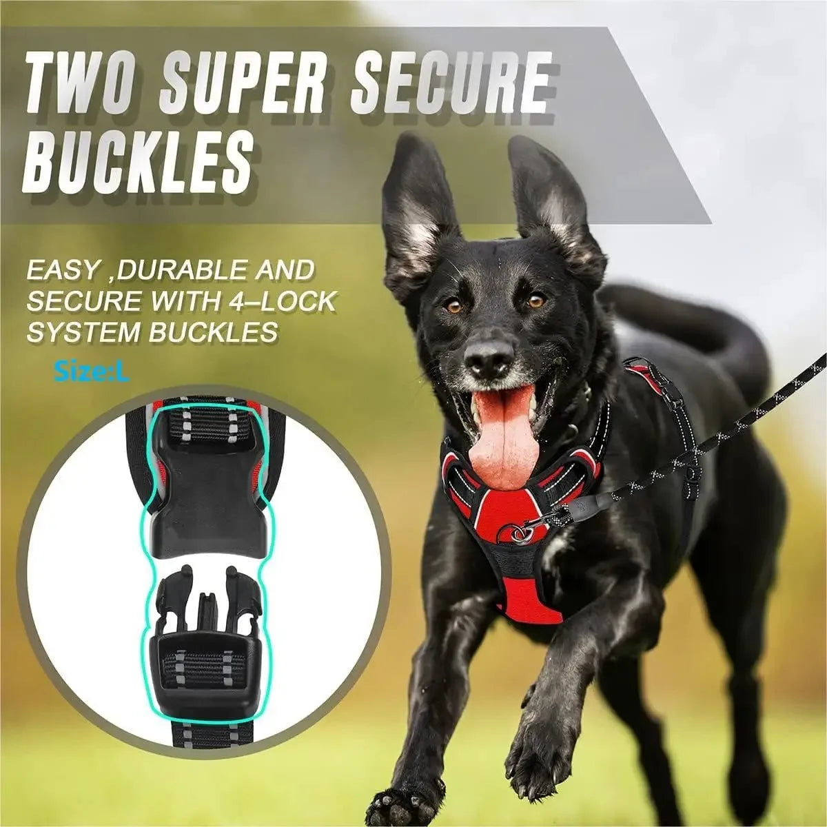 BeiYu Pet Durable Dog Vest Harness With Adjustable Straps