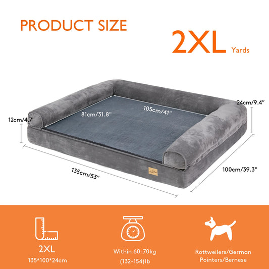 Bingopaw Extra Large Orthopedic Dog Bed With Washable Cover
