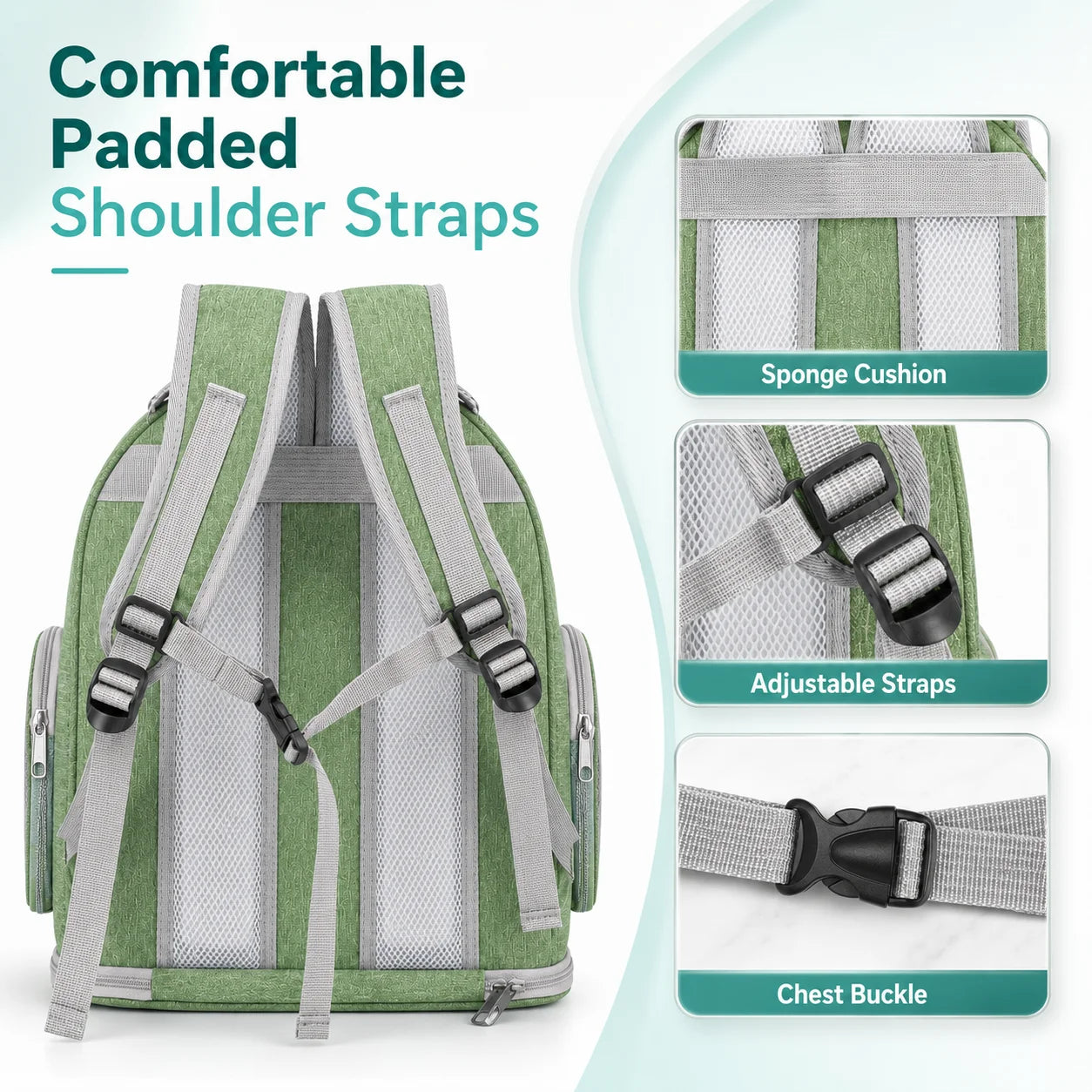 XMSJ Transparent Pet Backpack Carrier For Small Cats And Dogs