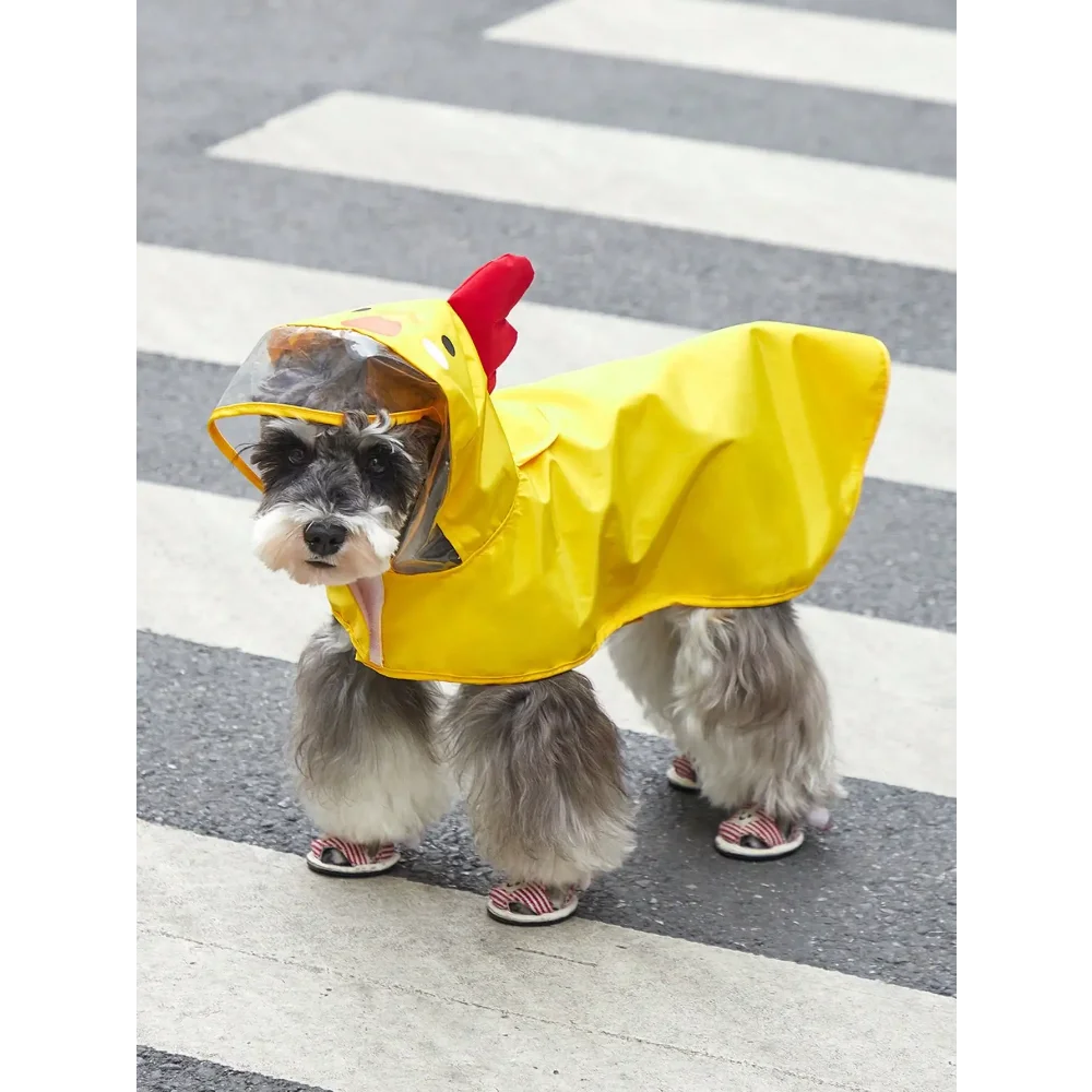 PETSIN Hooded Cartoon Bear Pet Raincoat For Dog And Cat