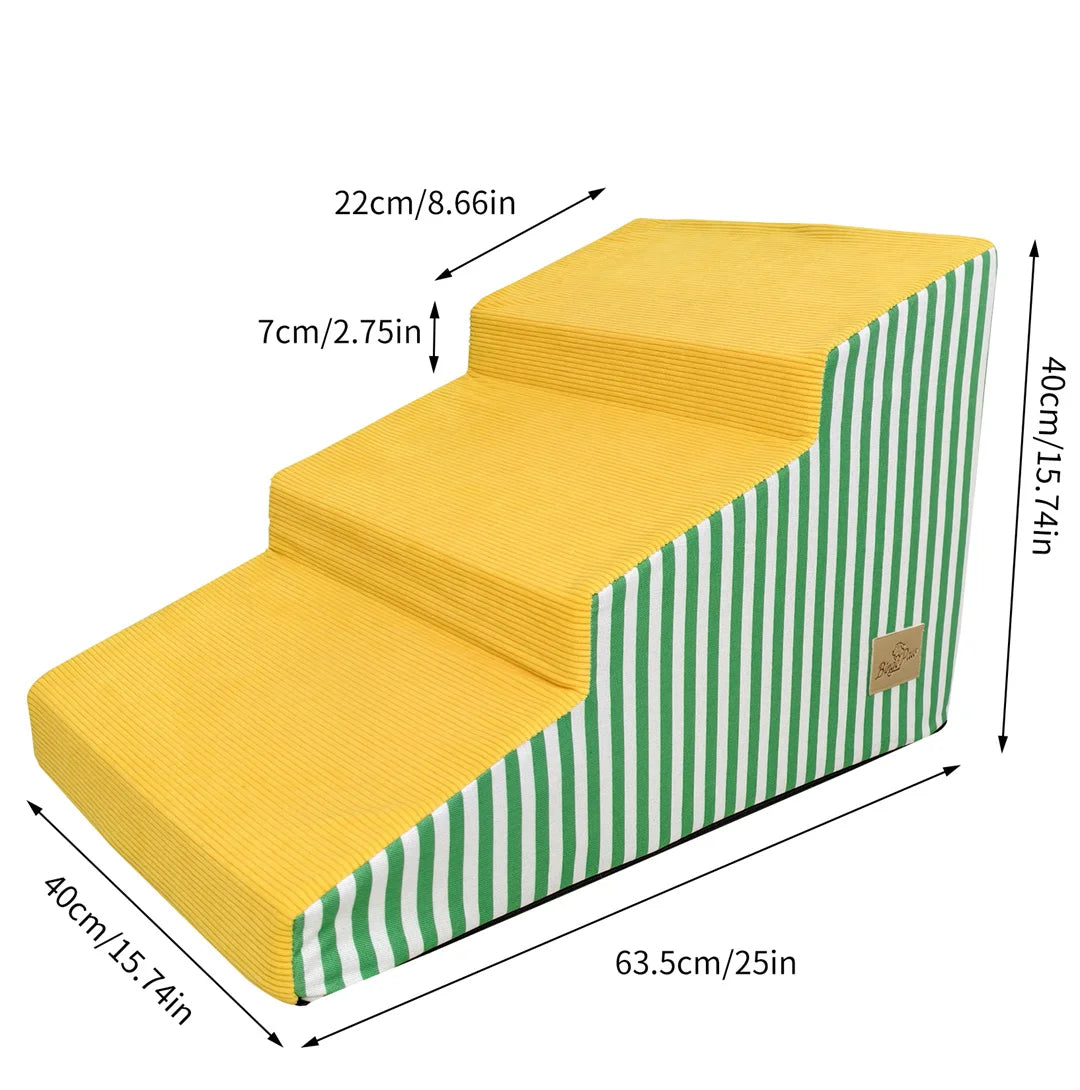 Non-Slip Dog Stairs High Density Foam With Removable Cover