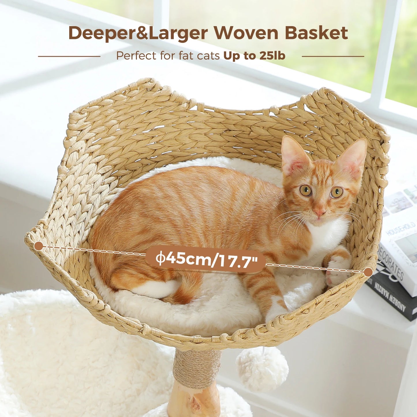 PAWZ Road Modern Cat Tree With Solid Wood Scratching Posts