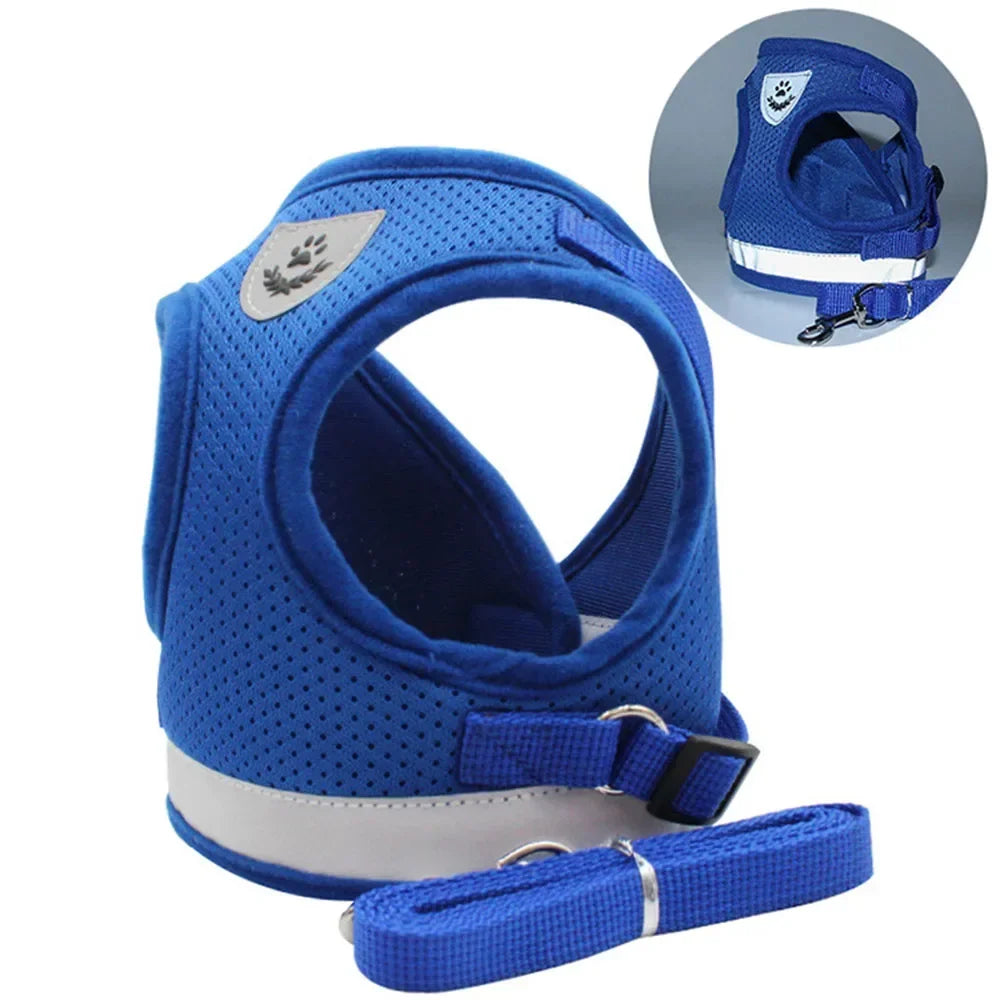 CAIBAN Cat Harness Leash Set Reflective Mesh Vest Adjustable