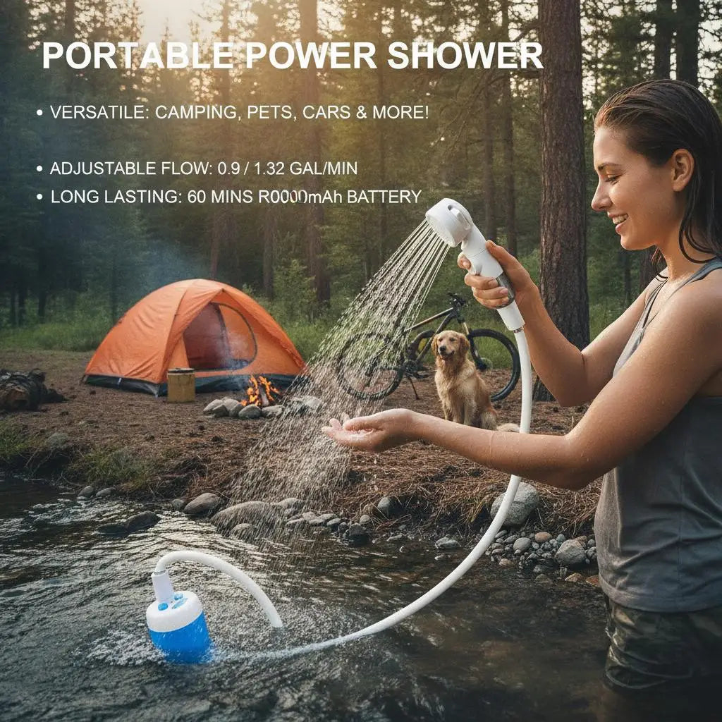 Portable Rechargeable Handheld Shower Sprayer For Pets Cars And Gardens
