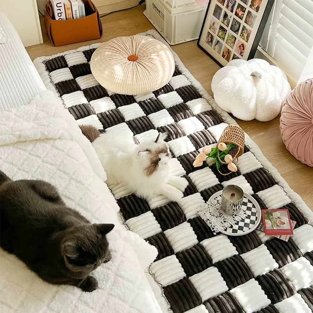 Waterproof Coral Fleece Dog Bed Mat Anti Slip Cushion Protector