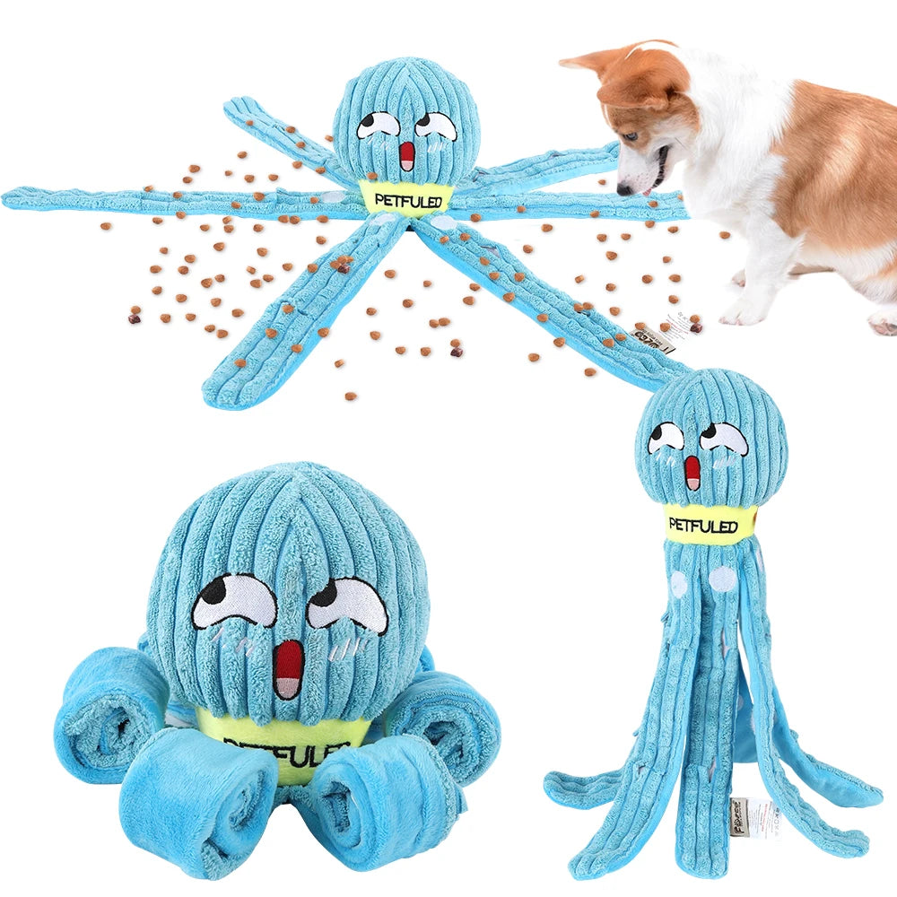 Valentines Day Dog Snuffle Toy Plush Octopus Puzzle Chew Toy