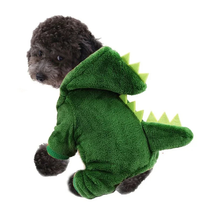 Halloween Dinosaur Cosplay Fleece Hoodie For Cats And Dogs