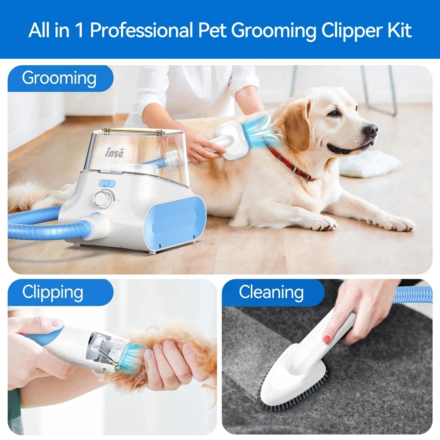 INSE P30 Bagless Ultra-Low Noise Vacuum With 4.5L Dust Box