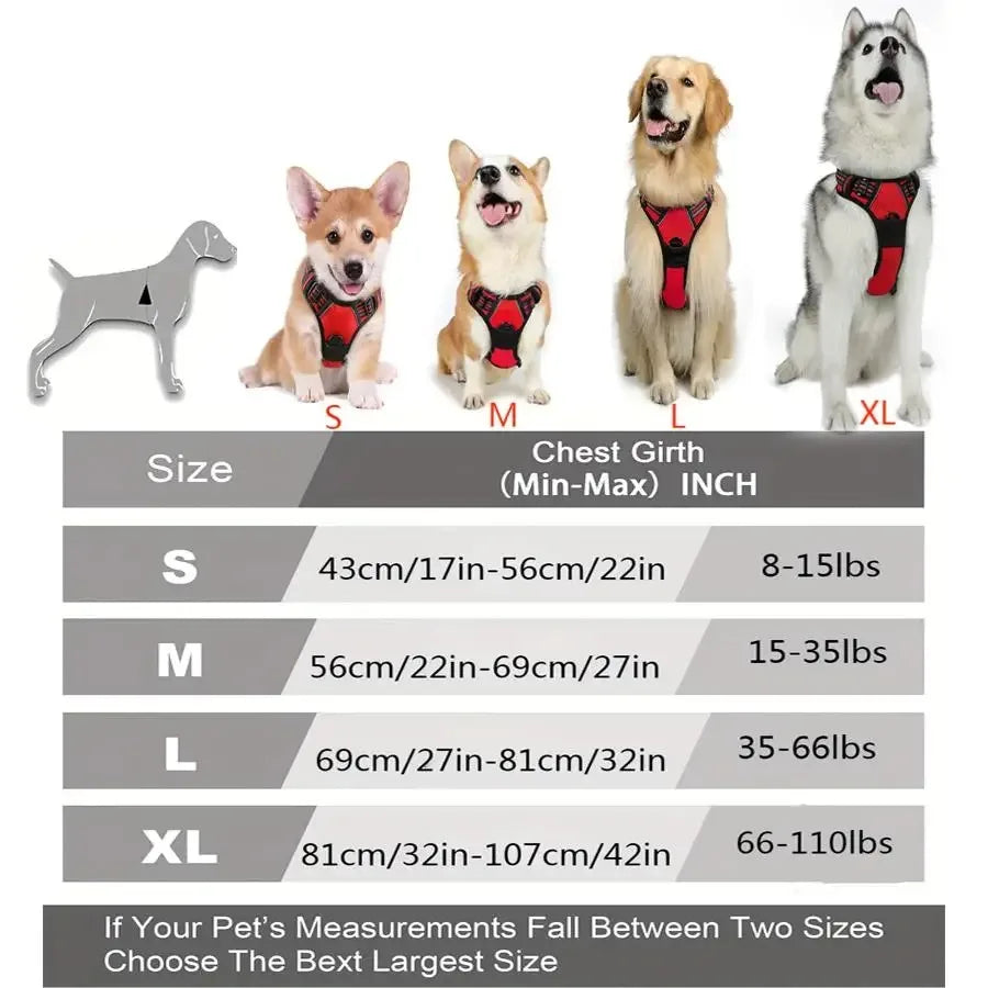 BeiYu Pet Durable Dog Vest Harness With Adjustable Straps