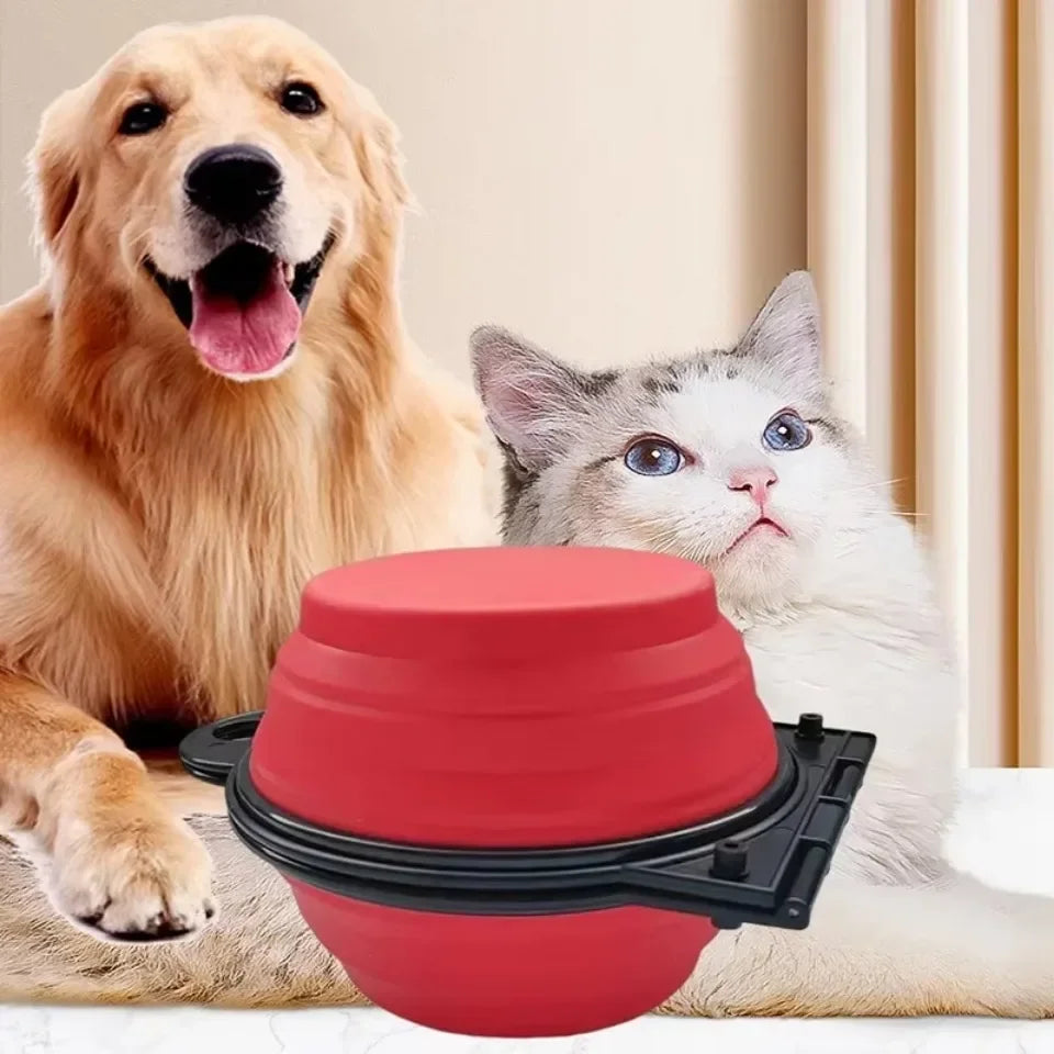 Zhuoji 2-in-1 Foldable Dual Pet Bowl For Dogs And Cats