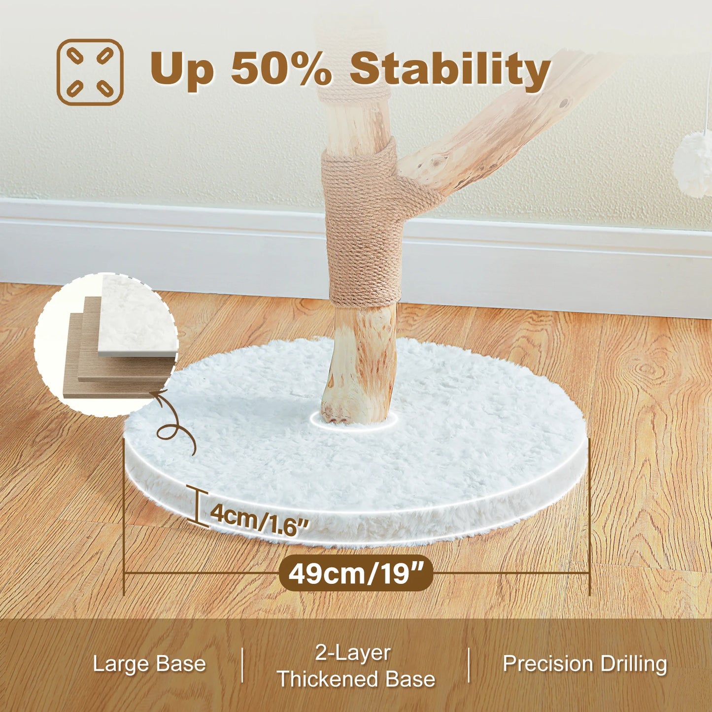 PAWZ Road Modern Cat Tree With Solid Wood Scratching Posts
