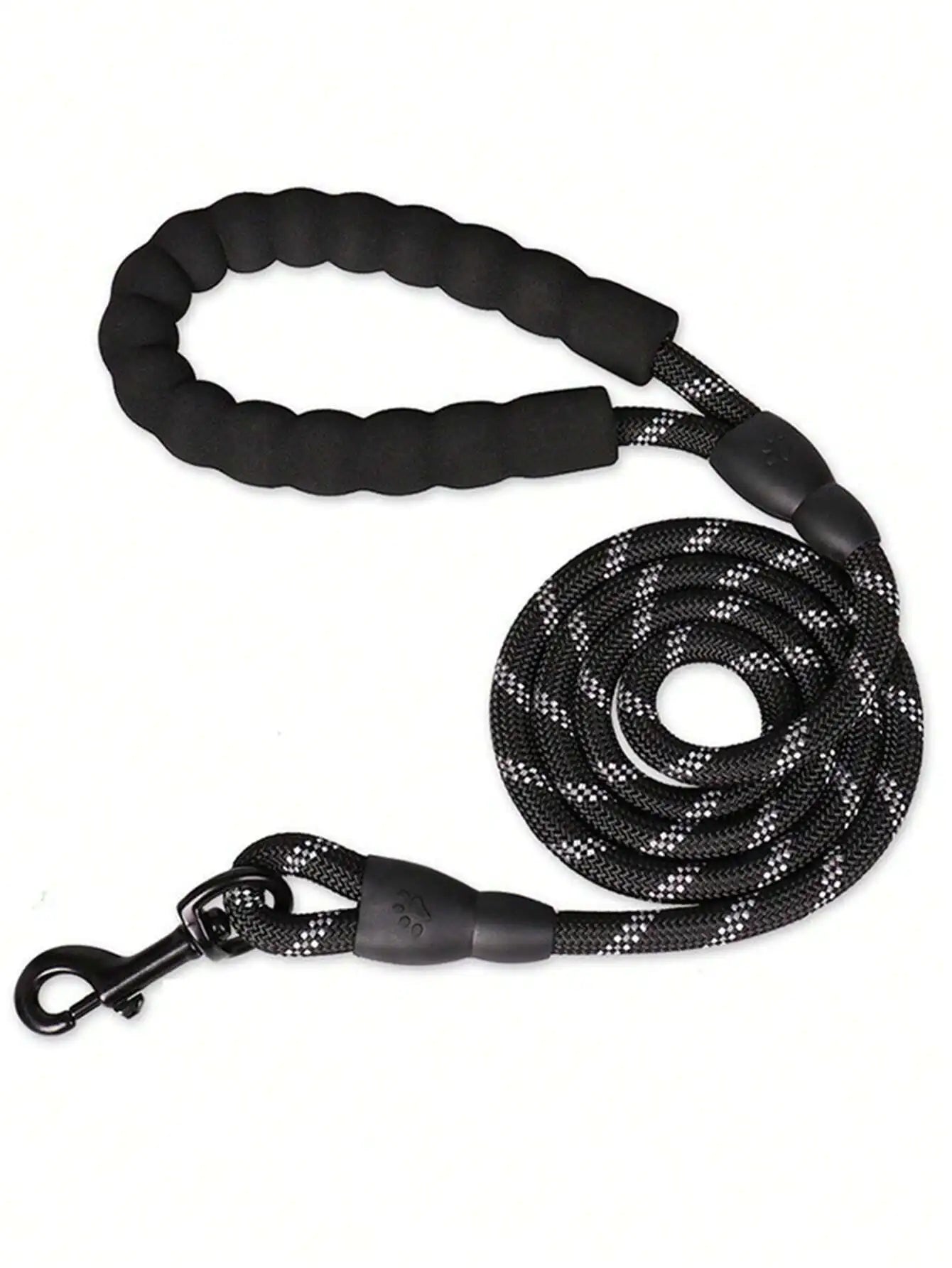 1pc New Color Pet Leash, Reflective Nylon Dog Leash, Explosion Proof Walking Rope, Foam Handle No Choking, Round Rope, Pink
