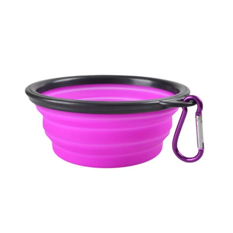 Portable Pet Food Bowl Durable TPR Collapsible Travel Bowl