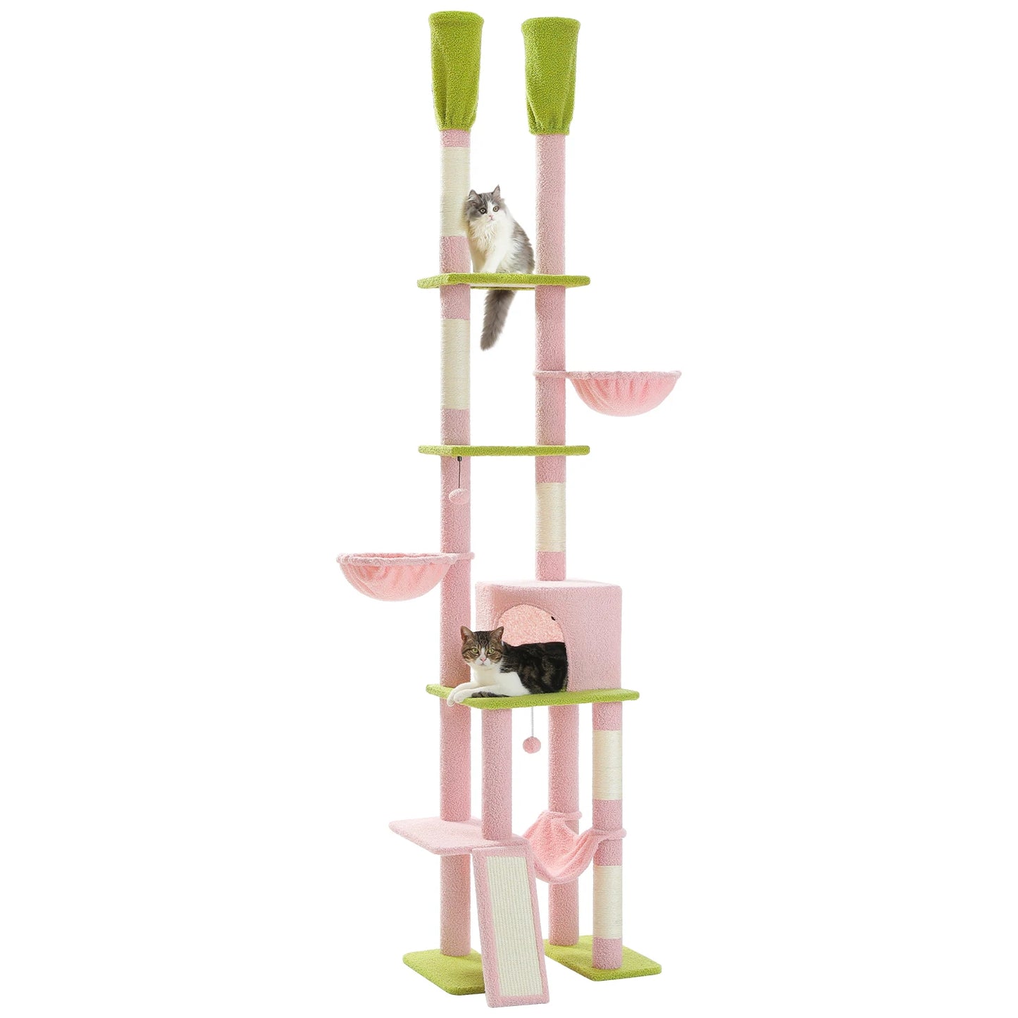 PAWZ Road Cactus Floor-To-Ceiling Cat Tree Five Levels