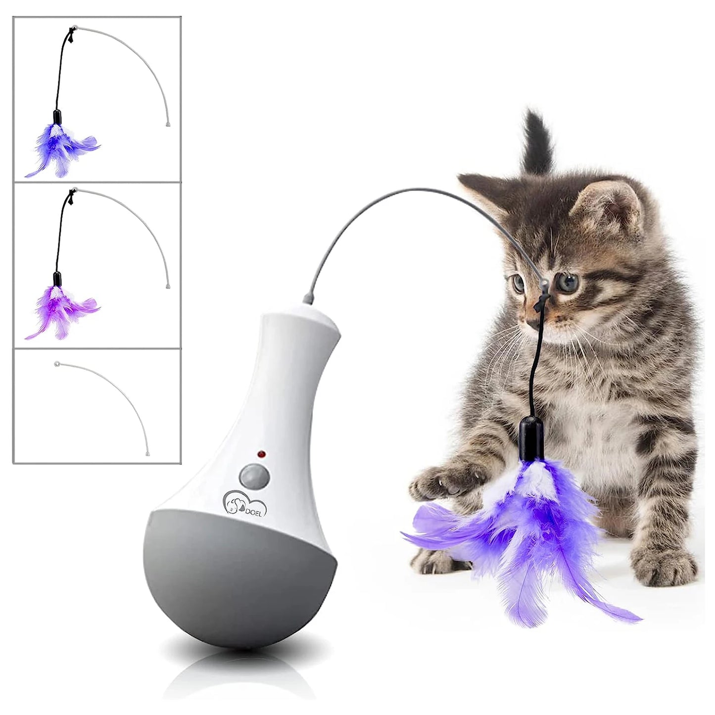 Cat Interactive Feather Toy Teaser For Indoor Play