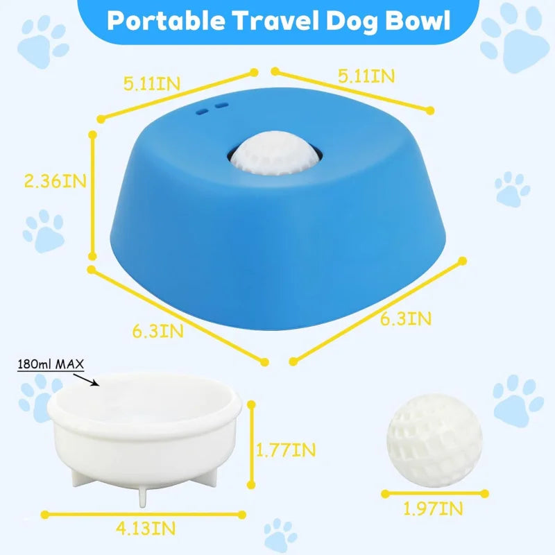 Slow Feeder Dog Bowl Non Slip Anti Choking Broth Treats
