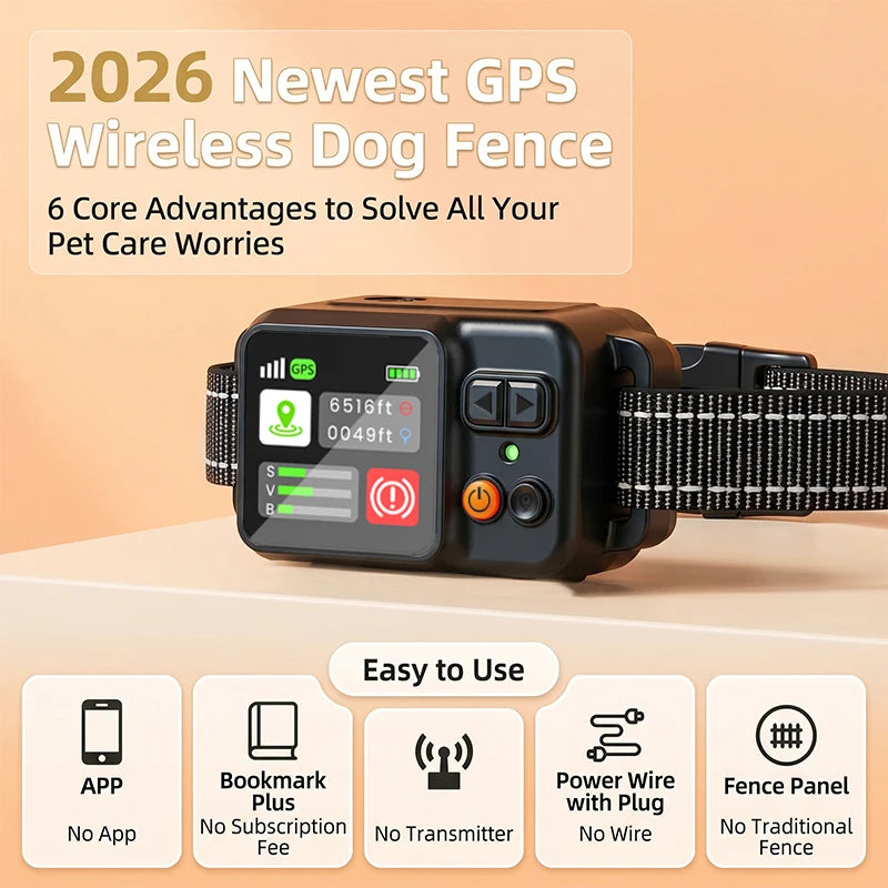 Wireless GPS Dog Fence Waterproof Collar System