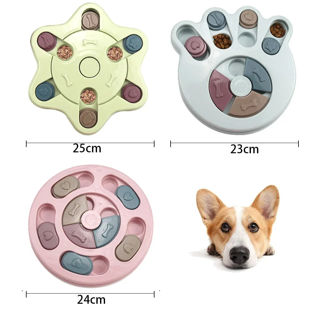 Dog Puzzle Feeder Toy Non Slip Interactive Slow Dispenser