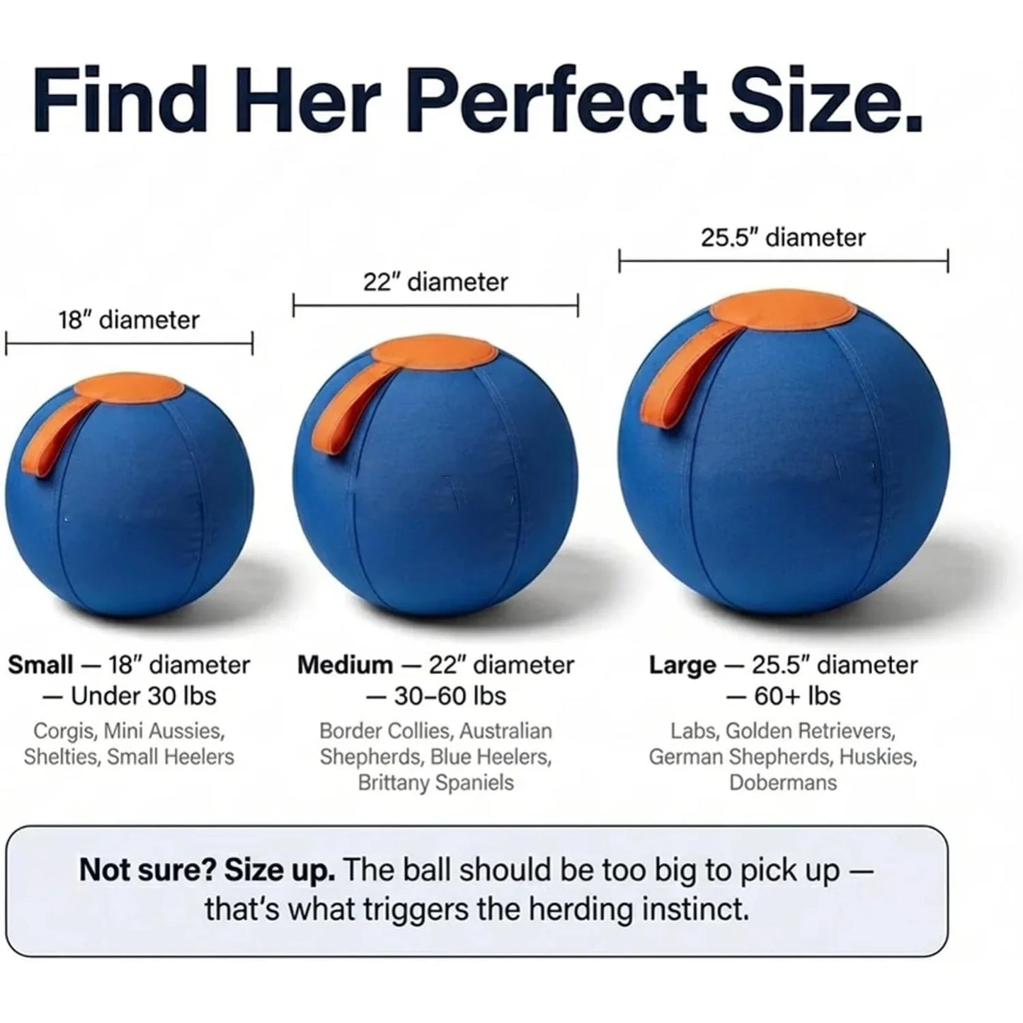 Ruckus Herding Ball For Dogs Enrichment Ball Durable Tear Resistant