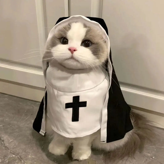 DKSTINYE Funny Kitten Jesus Costume For Dogs And Cats
