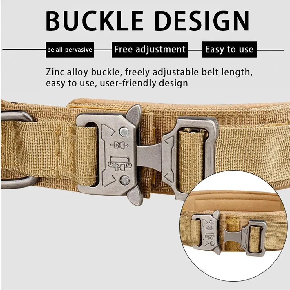 NONE CN Outdoor Tactical Dog Collar With Breathable Nylon