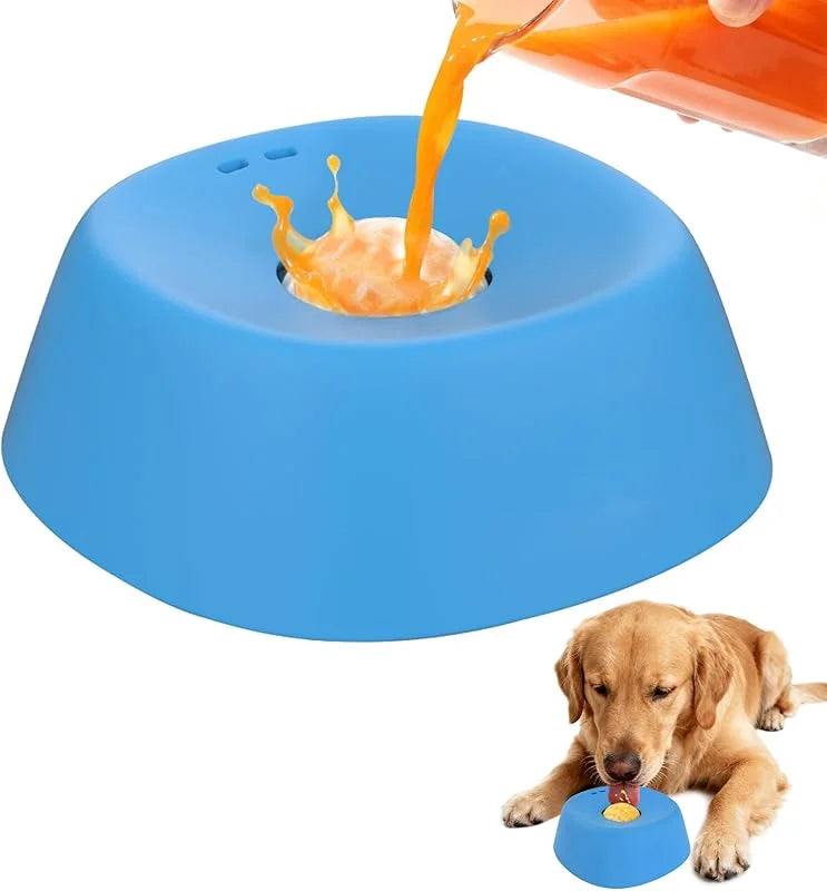 Slow Feeder Dog Bowl Non Slip Anti Choking Broth Treats