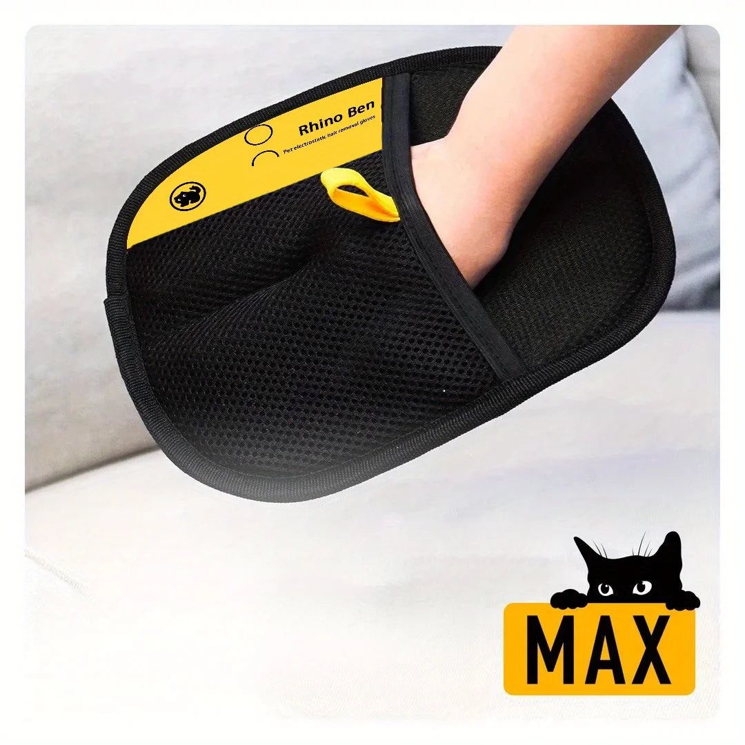 Pet Hair Removal Gloves Double Sided Grooming For Cats