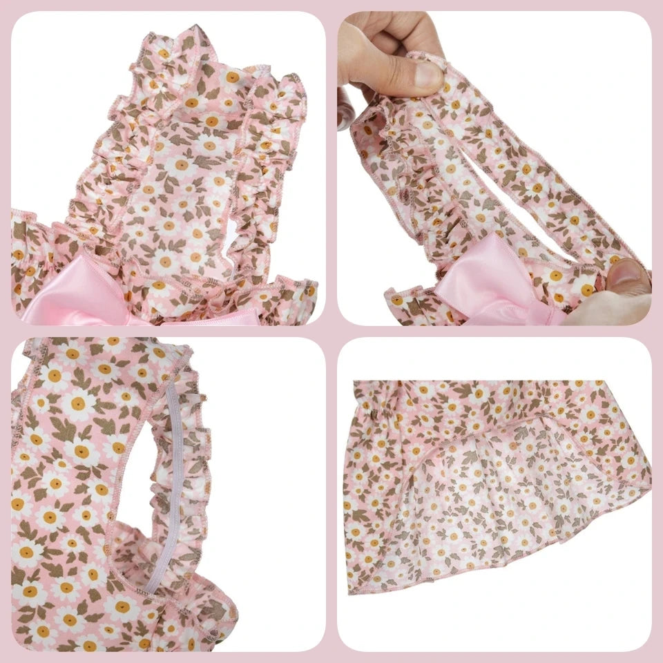 Cat Skirt Dress Summer Floral Print Pet Clothing For Small Dogs