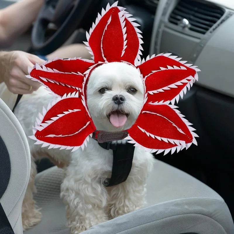 Floral Puppy Cosplay Headband Pet Costume For Dogs And Cats