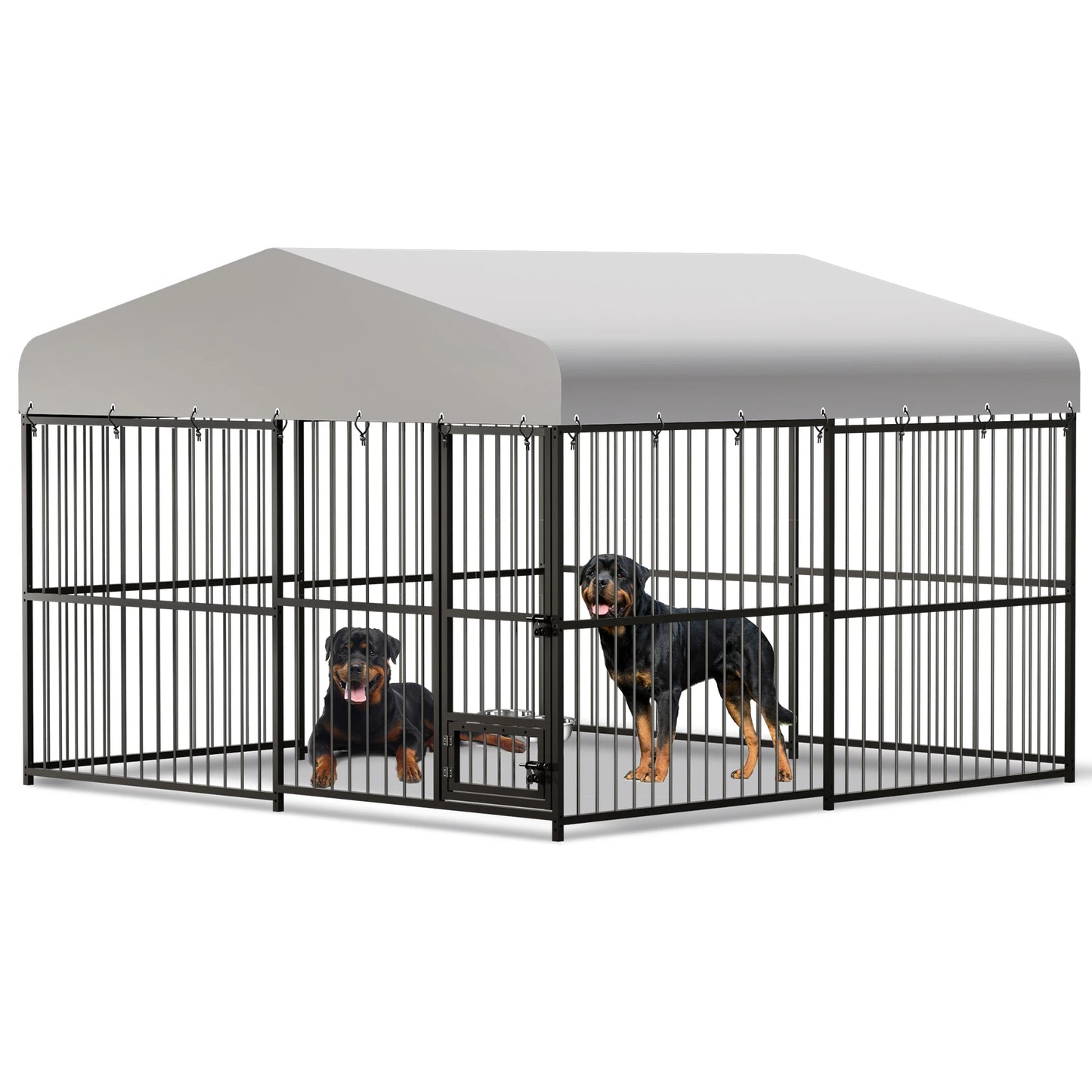 TWISTER.CK Outdoor Heavy Duty Dog Kennel Walk In With Roof