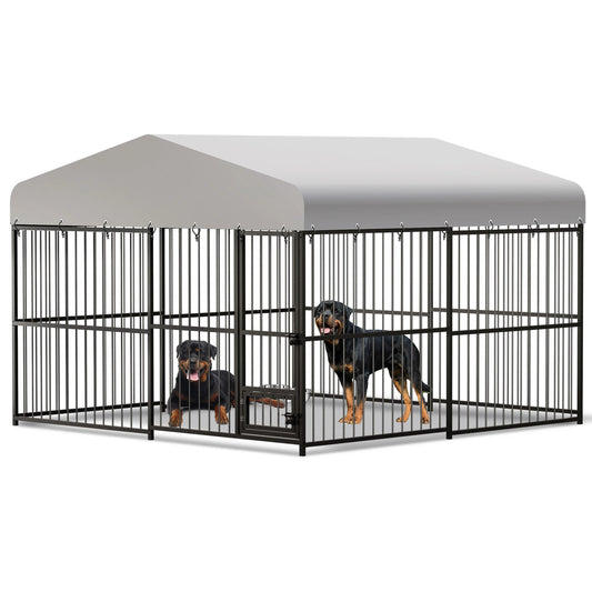 TWISTER.CK Outdoor Heavy Duty Dog Kennel Walk In With Roof