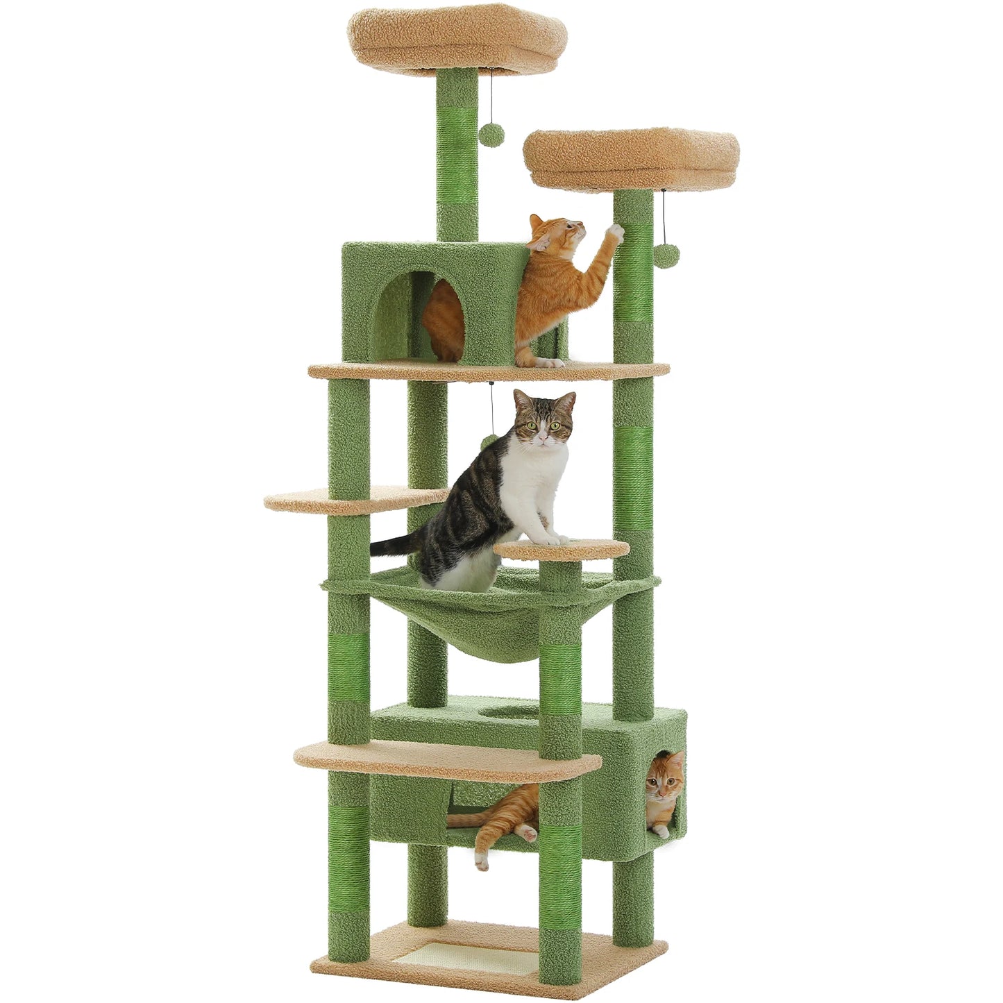 PEQULTI Multi Level Cat Tree Tower With Scratching Posts