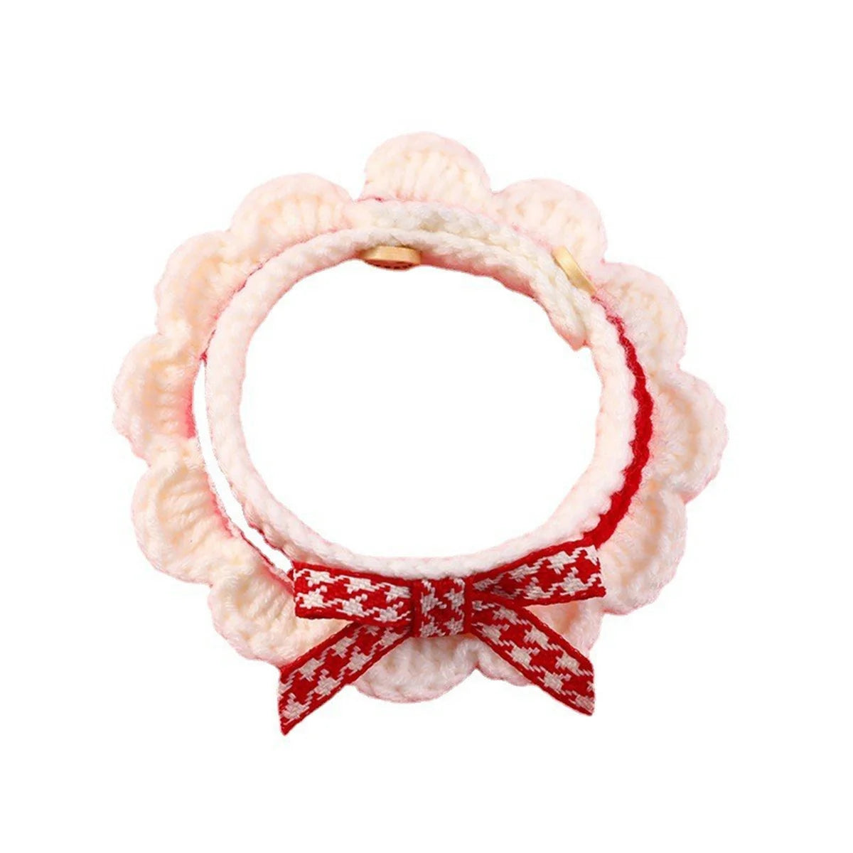 Adjustable Absorbent Pet Collar With Decorative Bow Knot Design