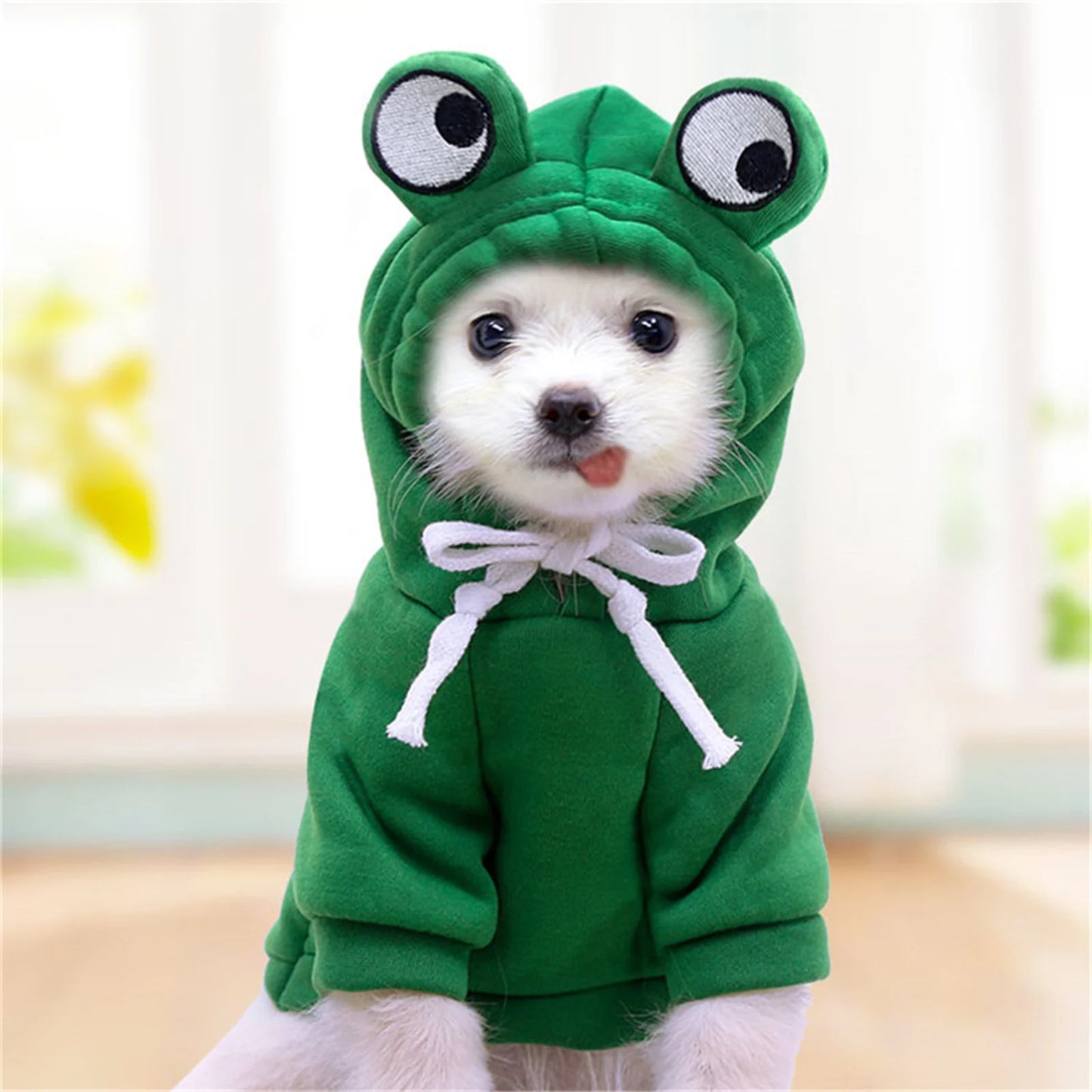 Dog Hoodie Coat Carrot Frog Shape Warm Fleece Outerwear