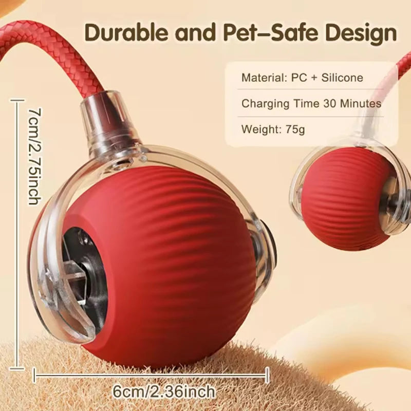 Silicone Smart Cat Ball Toy With Interactive Play Auto Avoidance