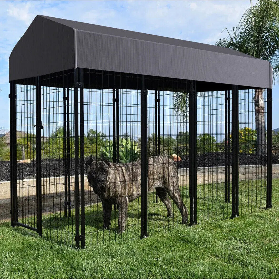 Dog Cage Outdoor Pet Run Enclosure With Roof Playpen
