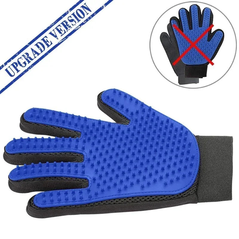 Silicone Pet Grooming Gloves For Cats And Dogs Hair Removal