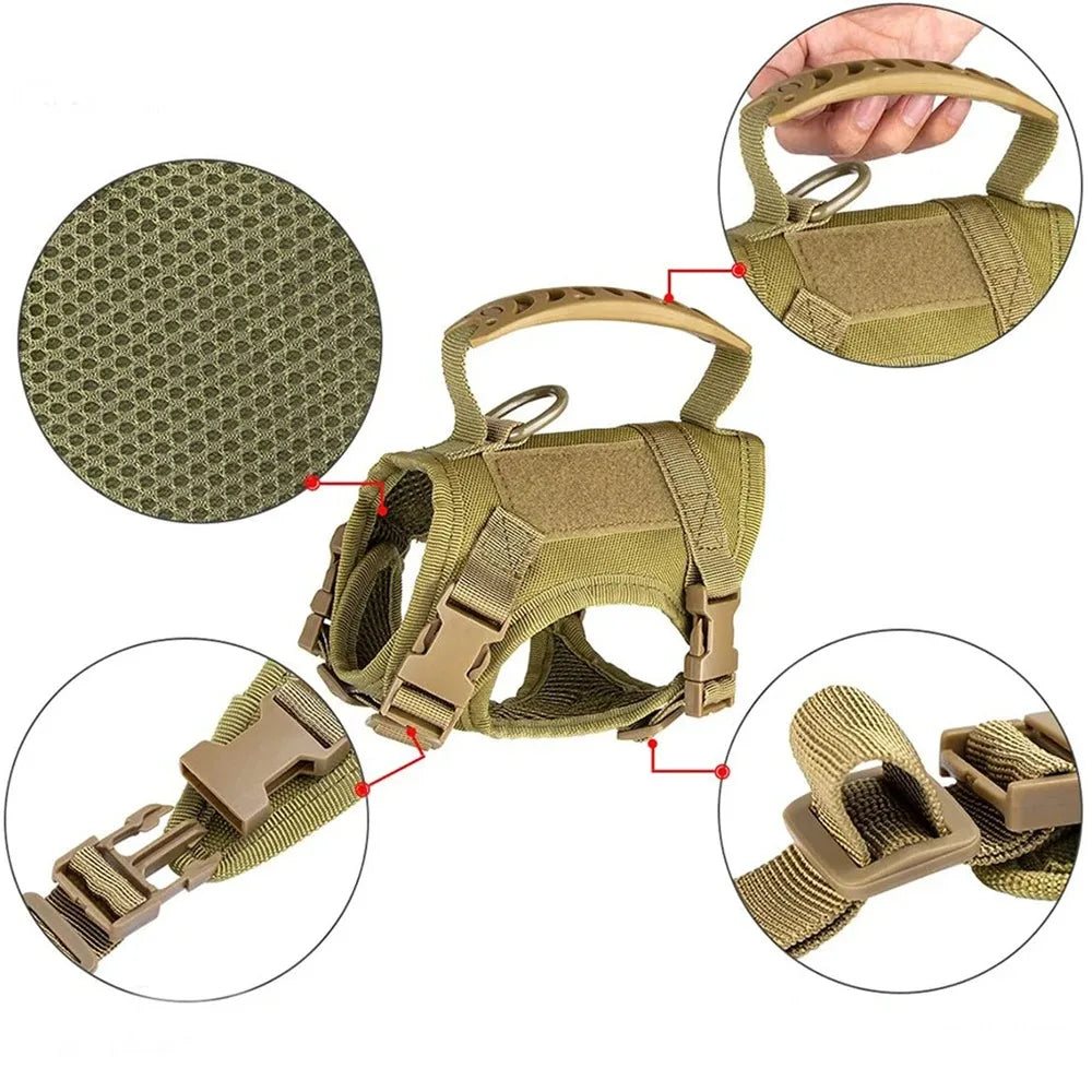 Safe Tactical Cat Harness With Traction Leash And Sticker Pack