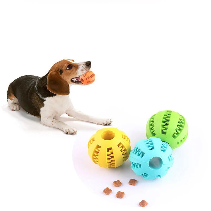 Watermelon Natural Rubber Leaky Food Ball Dog Toy Teeth Cleaning