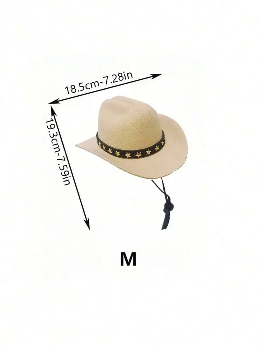 Pet Cowboy Hat For Cats And Dogs Western Sun Headwear