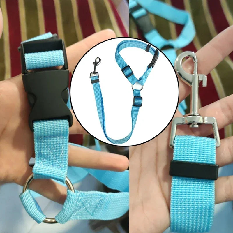 Nylon Pet Car Seat Belt Leash And Backseat Safety Harness
